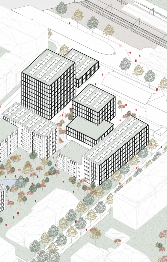 Plan Variante 1 Axonometrie 1