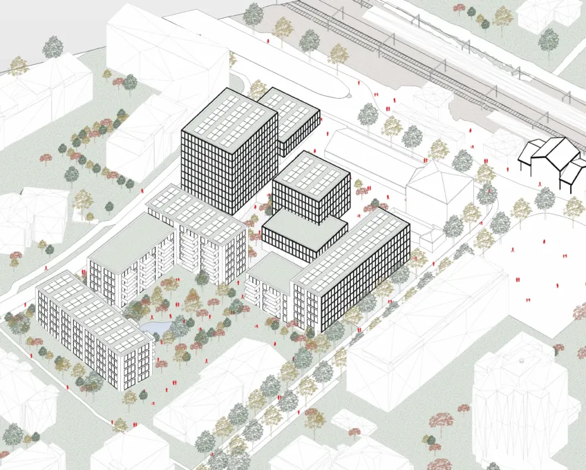 Plan Variante 1 Axonometrie 1