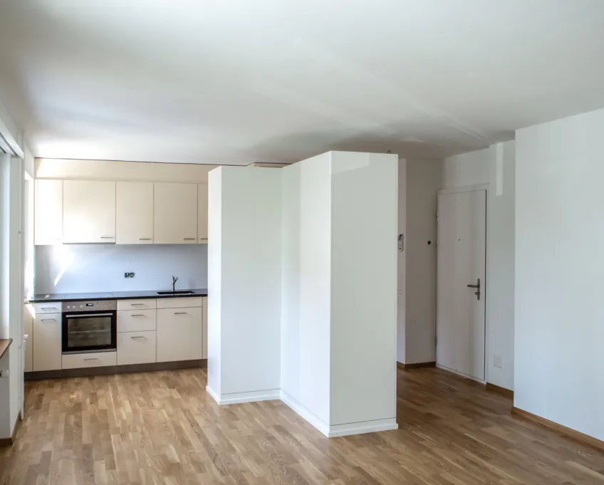 Baumann Schmid Architekten Sanierung Badhausstrasse Ittigen Küche Eingang